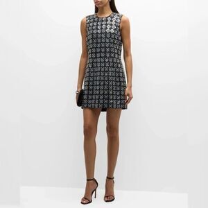 Tanya Taylor - 2  Abigail Sequined Flower Sleeveless Mini Black Dress $695